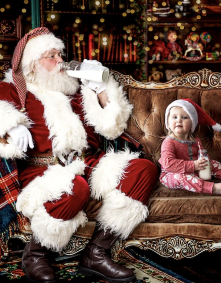 Visite du père Noël à domicile