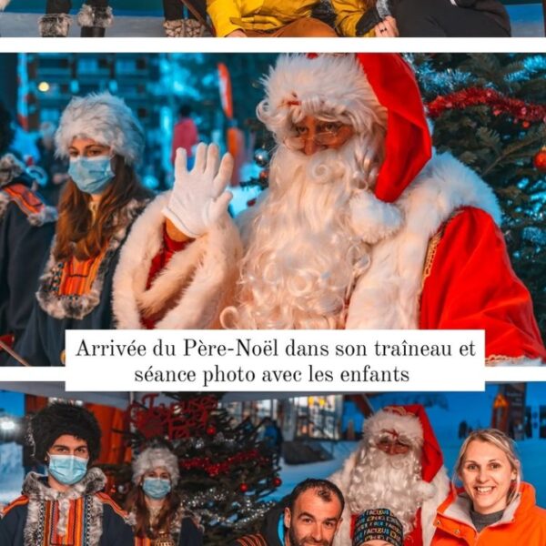 Père Noël de luxe avec ses lapons