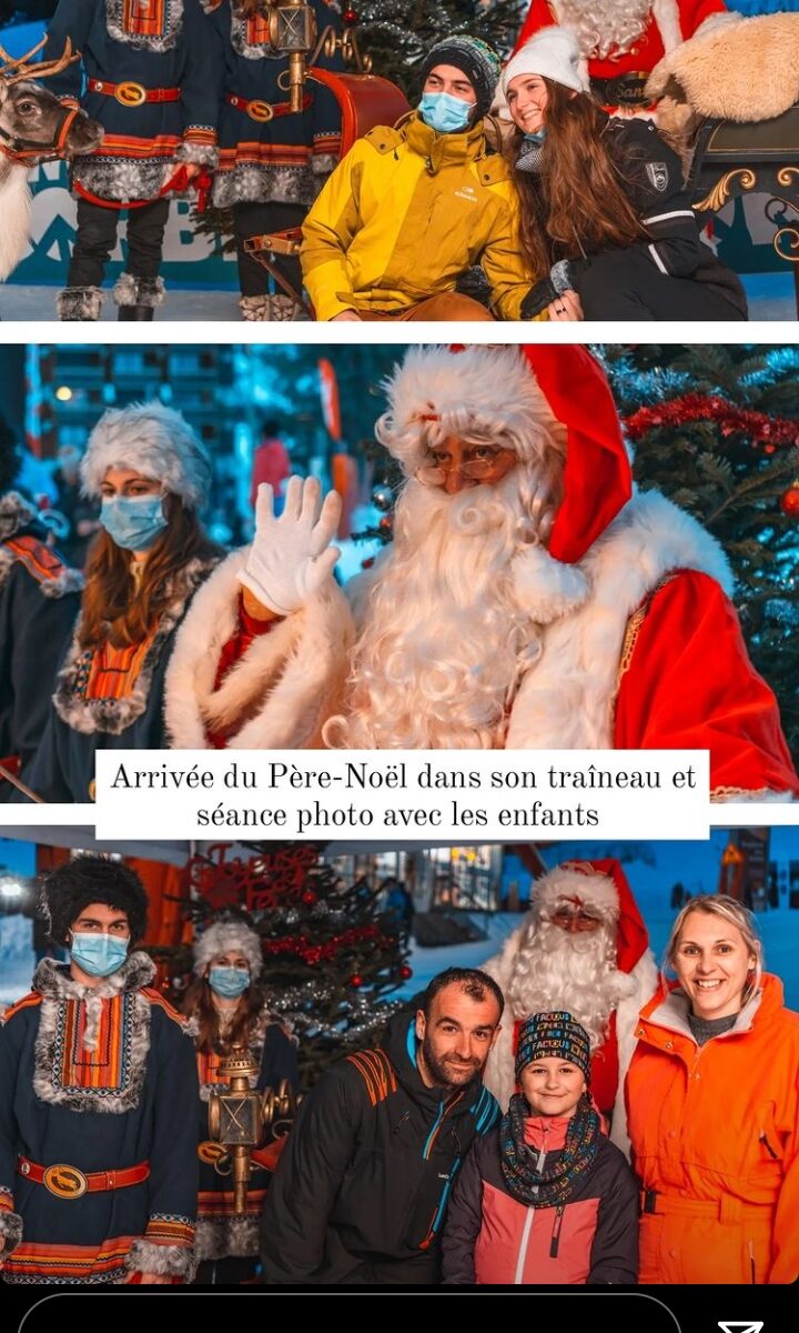 Père Noël de luxe avec ses lapons