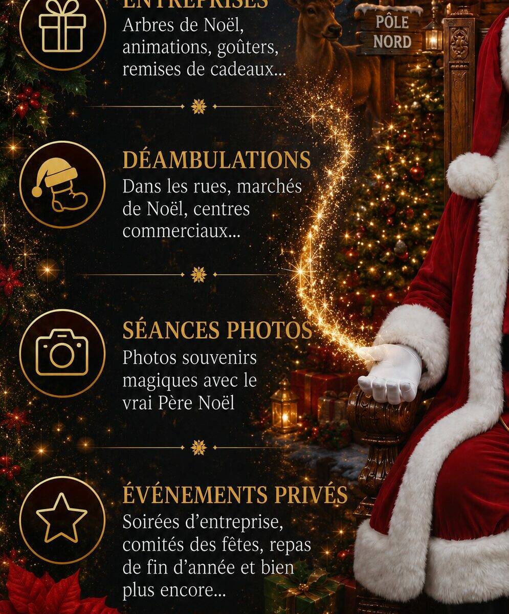 Père Noël professionnel disponible pour vos événements