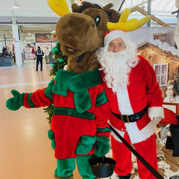Père noël en grande surface pour des comités d'entreprise et à domicile